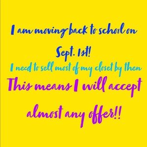 Make offers! I will probably accept them!